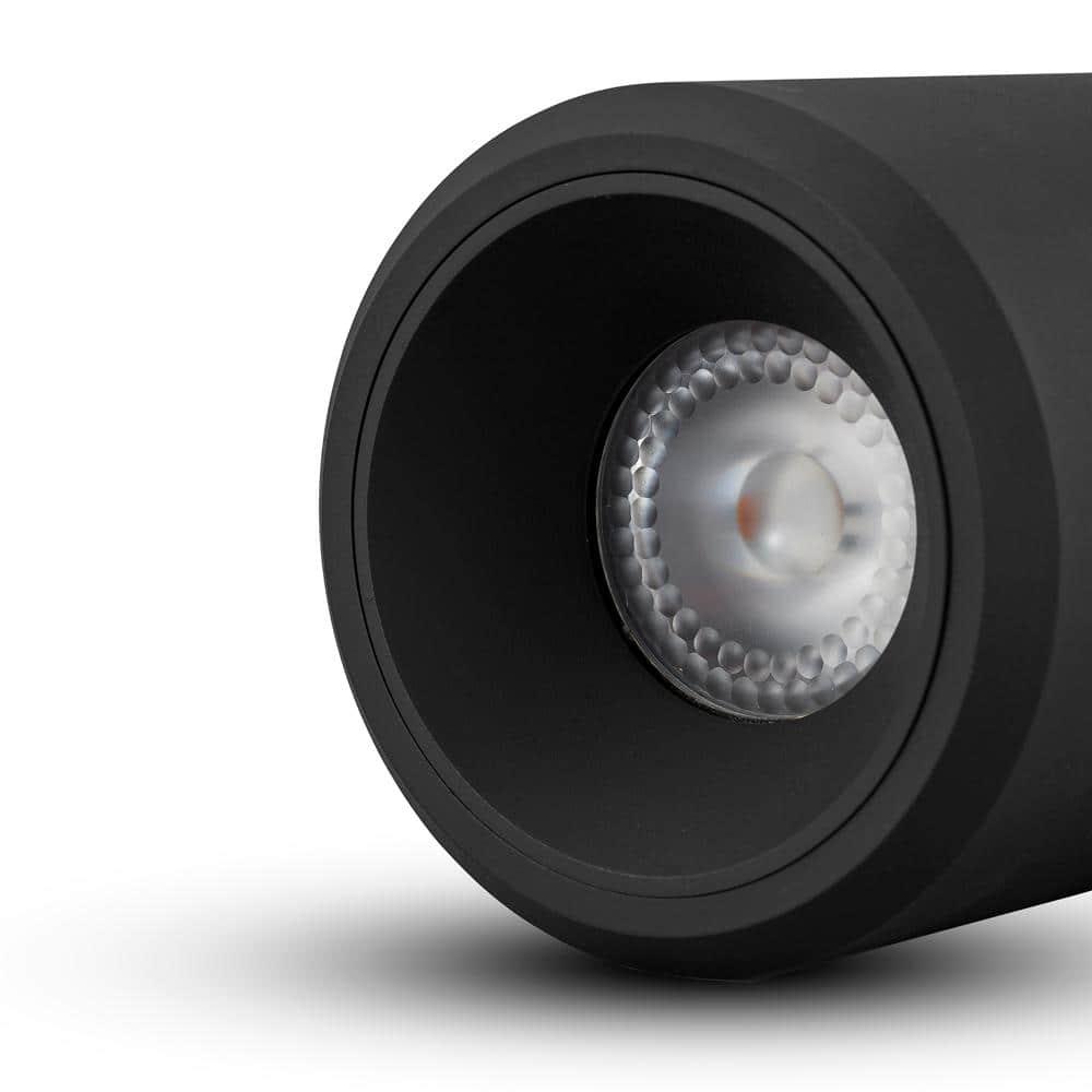 Node 3.5-in Round Integrated LED ETL Certified Surface Mounted Downlight, Beam Angle 33, Black
