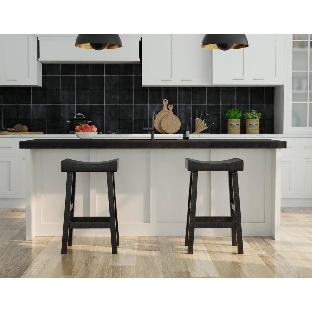 Carolina Living 30" Levi Barstool Espresso Brown: Stained MDF Legs, Fixed Height, Backless Design