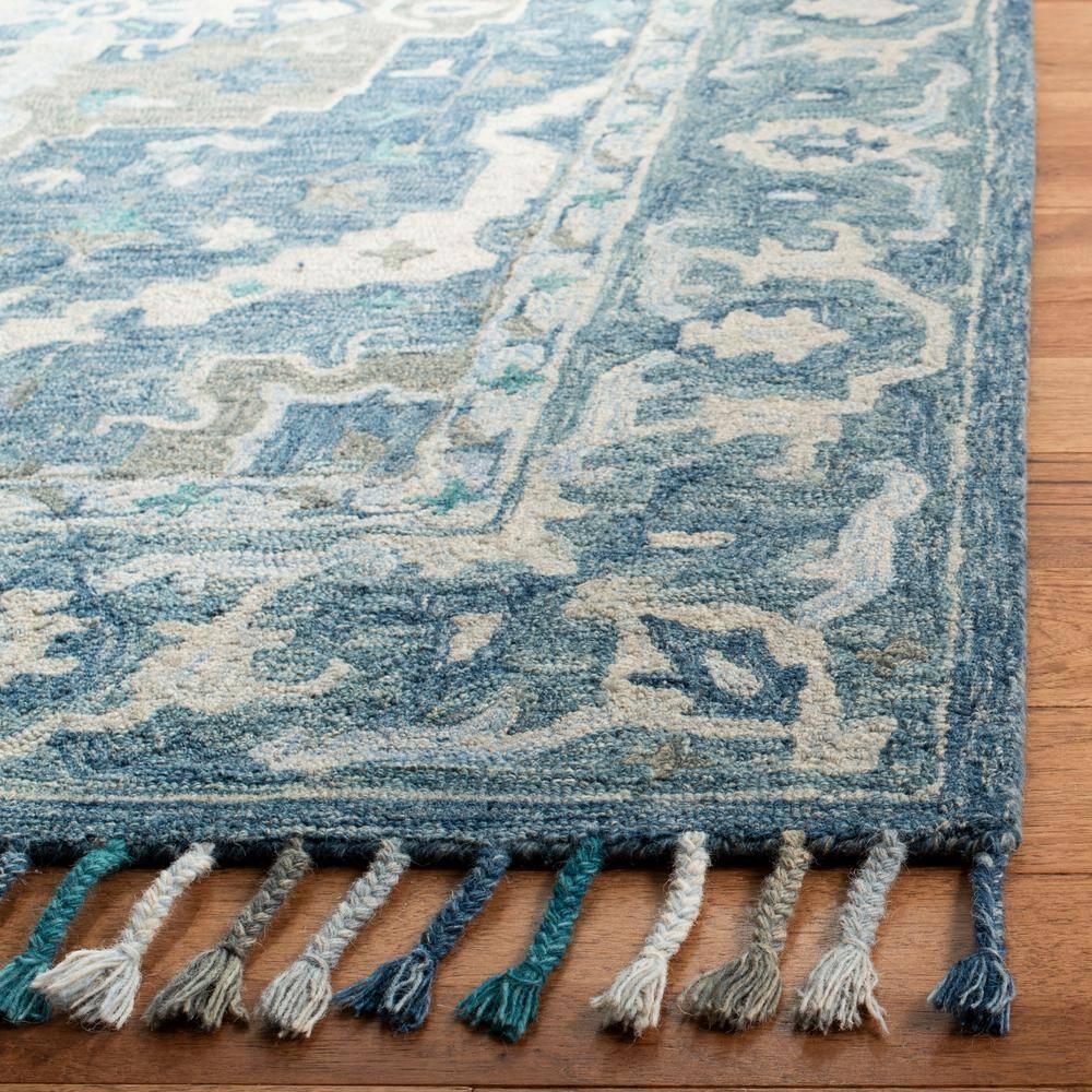 Aspen APN230 Hand Tufted Indoor Area Rug - Dark Blue/Grey - 9'x12' - Safavieh