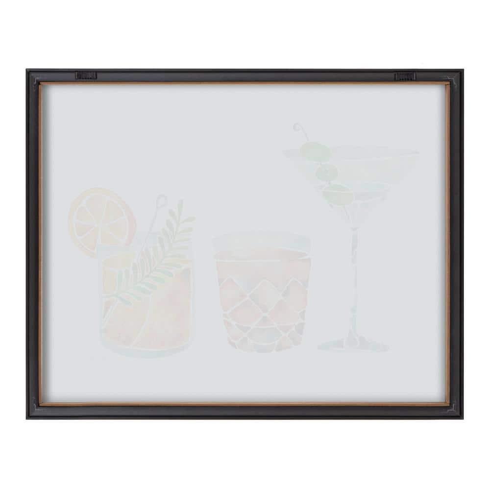 16" x 20" Blake Classic Cocktails by Cat Coquillette Framed Printed Glass Gold - Kate & Laurel All Things Decor