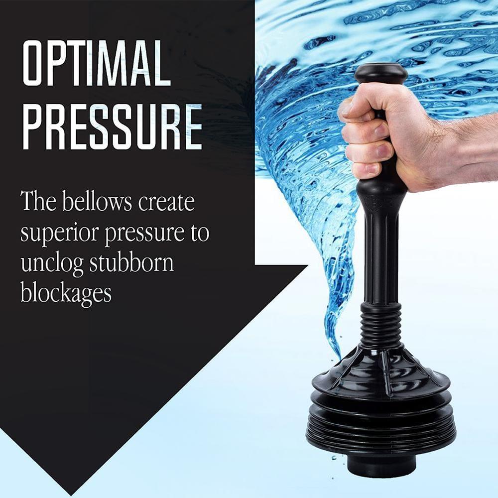 Supply Giant SU3227 Accordion Toilet Plunger, Unclogs Sinks, Toilets, and baths, with Large Bellows for Extra Powerful Plunge