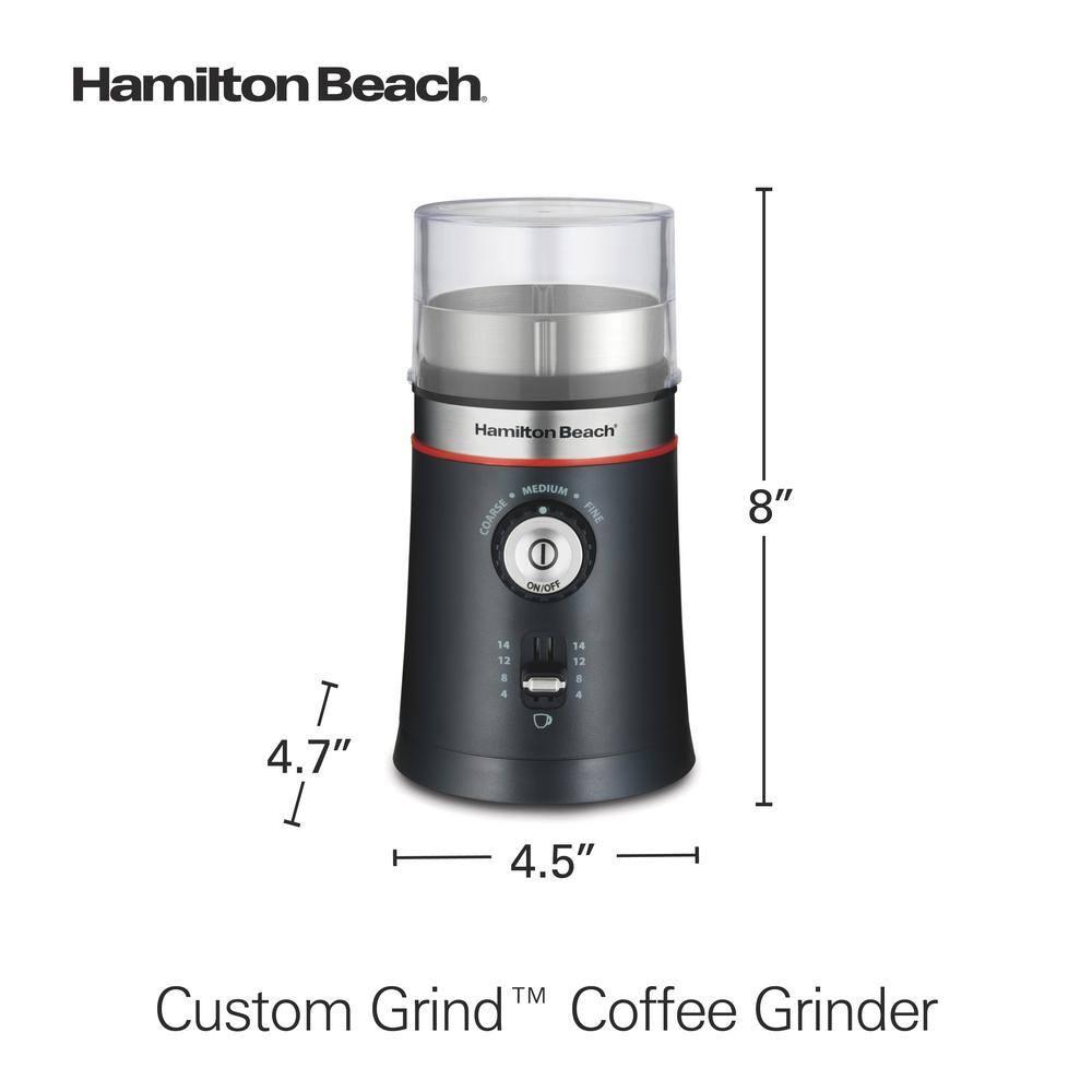 Hamilton Beach Hamilton Beach® Custom Grind™ Electric Coffee Grinder with Removable Stainless Steel Chamber and Adjustable Grind Control