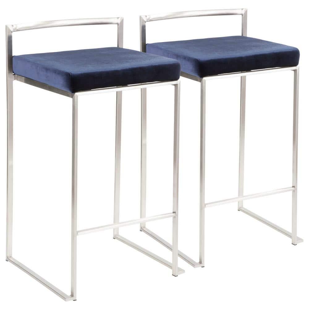Derik Upholstered Stool with Metal Frame