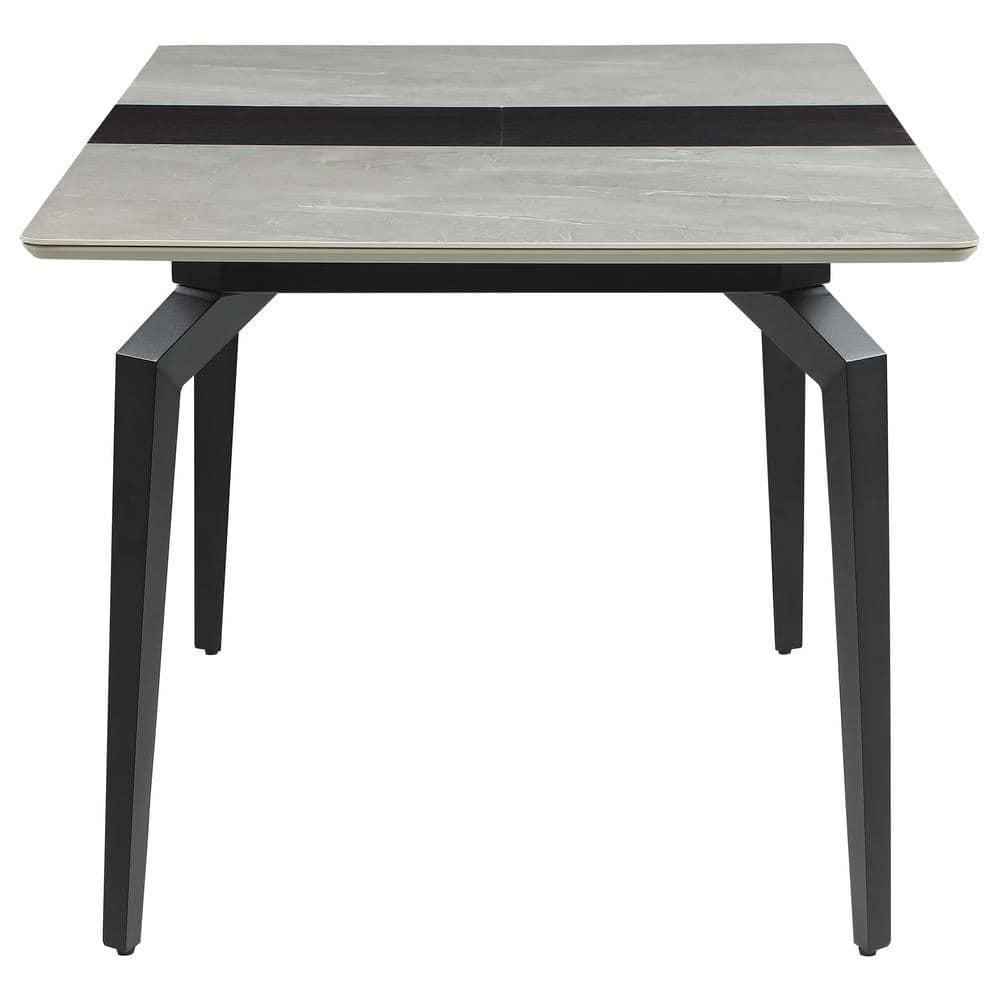 Coaster Mina Rectangular Contemporary Wood Dining Table in Gray