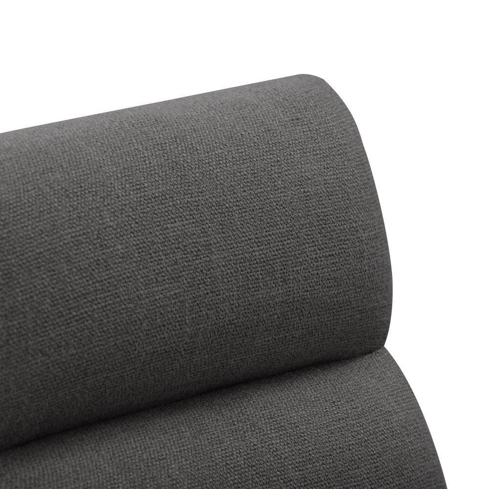 Lilibet Dark Gray Channel Tufted Fabric Counter Height Barstools - Set of 2