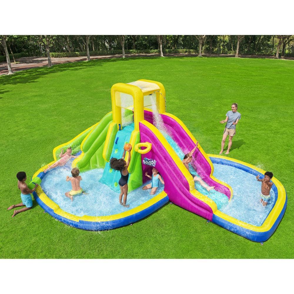 Bestway H2OGO! Funfinity Splash Kids Inflatable Mega Water Park with Blower