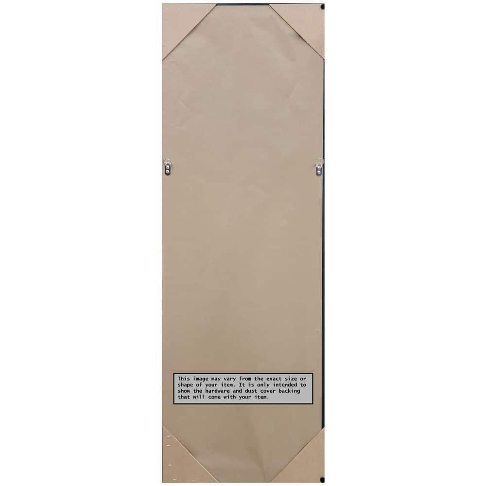 19" x 53" Non-Beveled Wildwood Brown Full Length on The Door Mirror - Amanti Art: Polystyrene Frame, Includes Mounting Hardware