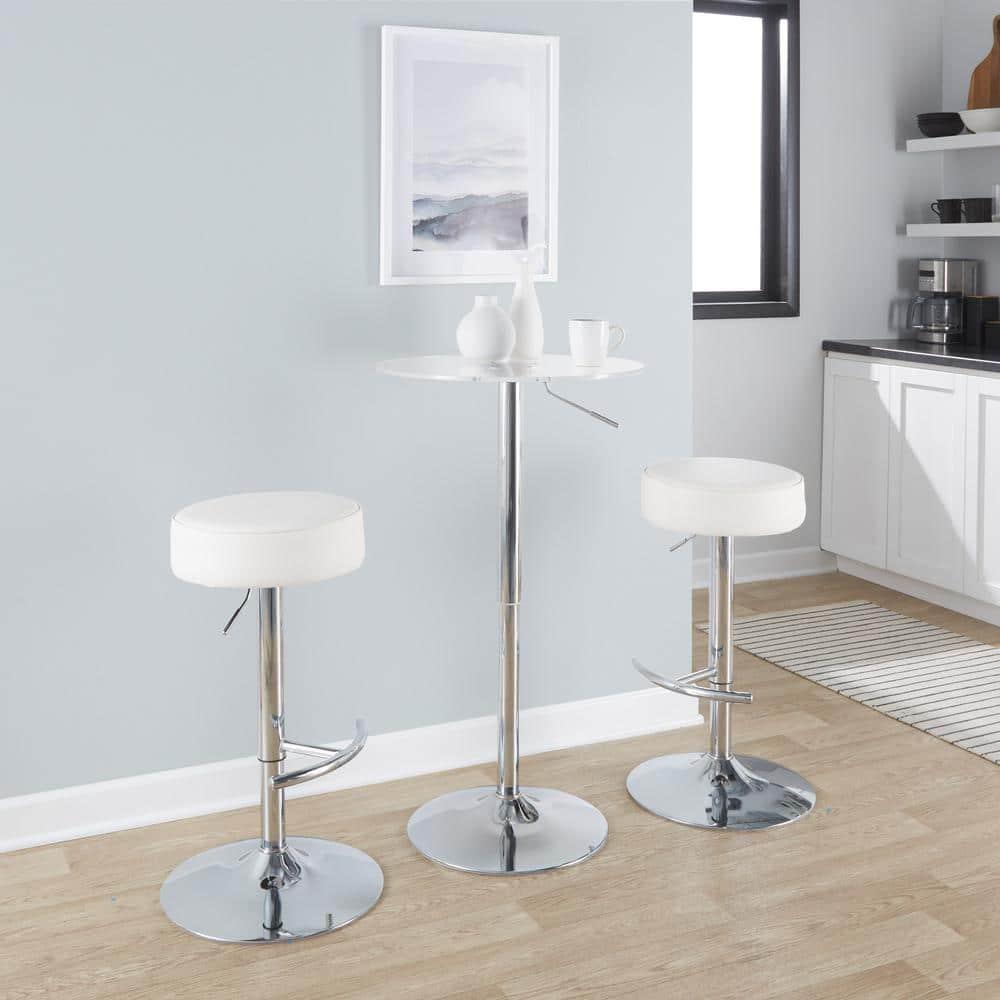 Furniture Modern Contemporary Adjustable Bar Table - Clear