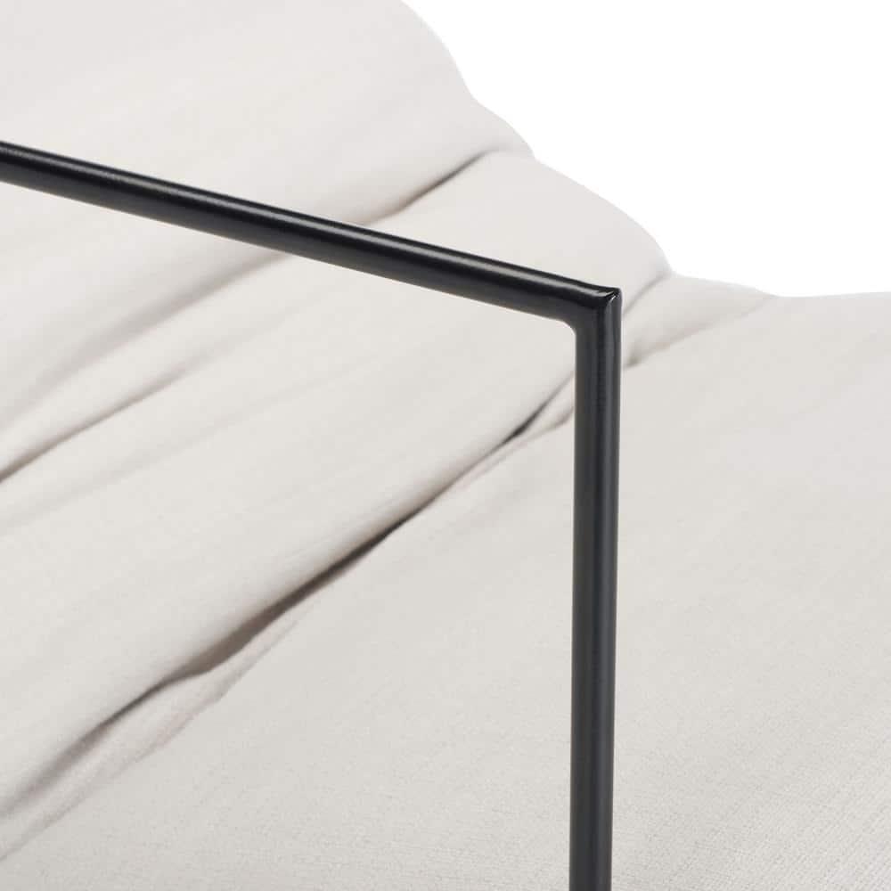Portland Pillow Top Accent Chair - ACH4511 - Ivory/Black - Safavieh