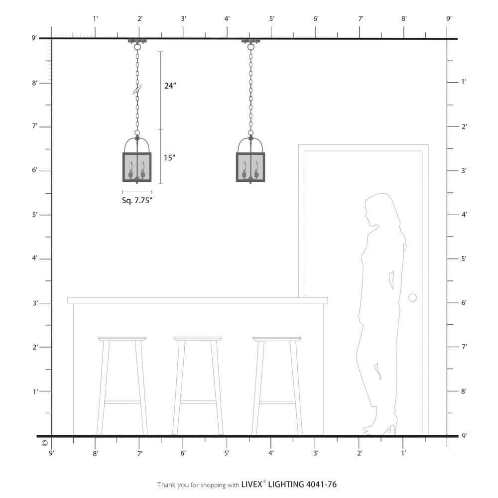 Livex Lighting Milford 2 - Light Pendant in  Scandinavian Gray