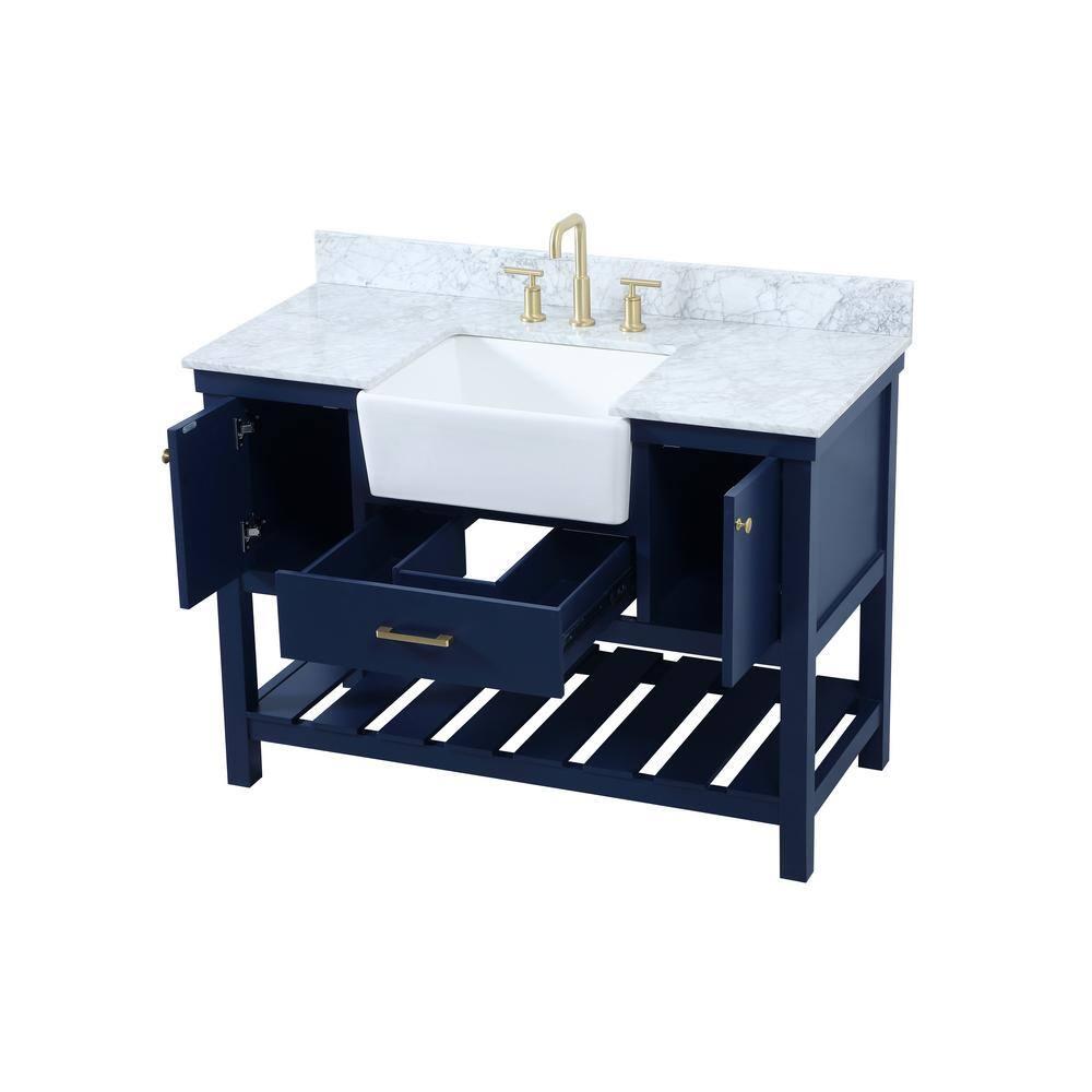Pelaghia 48'' Single Bathroom Vanity with Marble Top