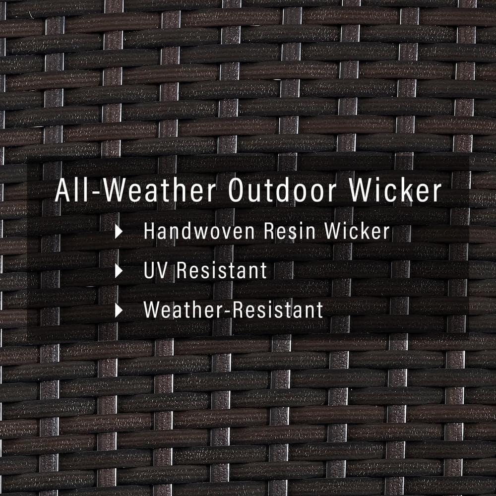 Palm Harbor 2pc Outdoor Wicker Seating Set with Gray Cushions - Two Outdoor Wicker Chairs - Crosley