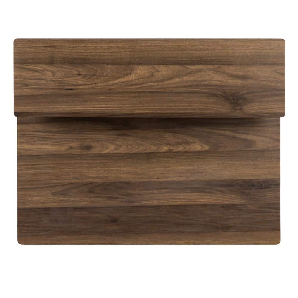 Flash Furniture Clifton Rustic Walnut Computer Desk with Top and Lower Storage Shelves