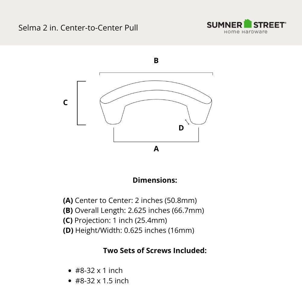 Selma 2" Center Arch Pull Multipack