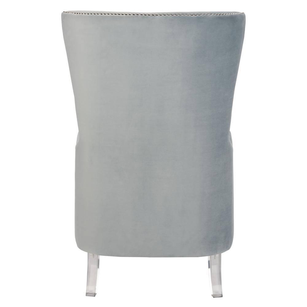 Geode Modern Wingback Chair - SFV4745 - Light Silver - Safavieh Couture