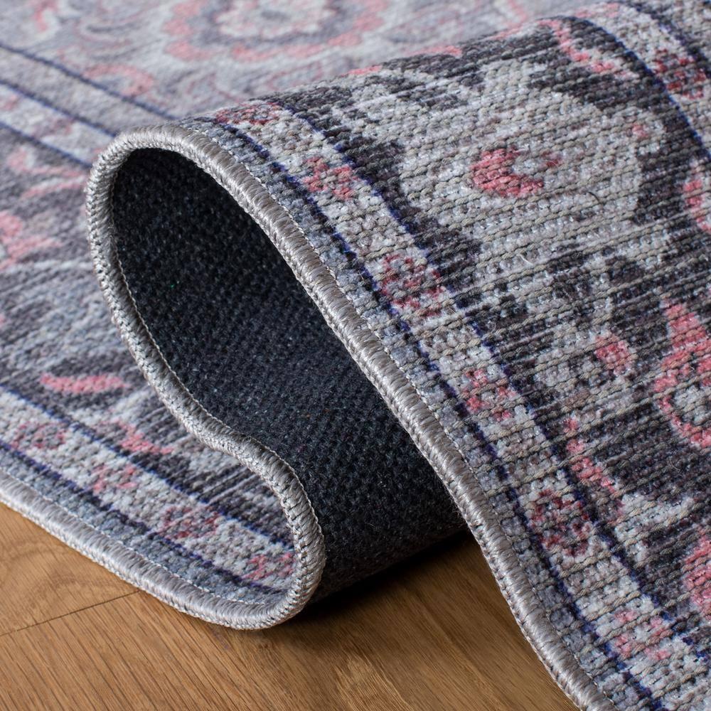 Serapi SEP584 Power Loomed Machine Washable Skid-Resistant Indoor Area Rug - Grey/Pink - 8'x10' - Safavieh
