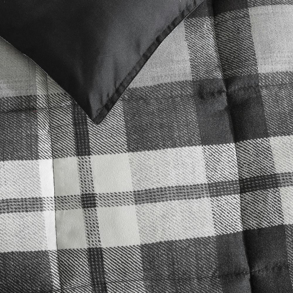 Nautica Nautica Crossview Plaid Microsuede Blue Comforter Set