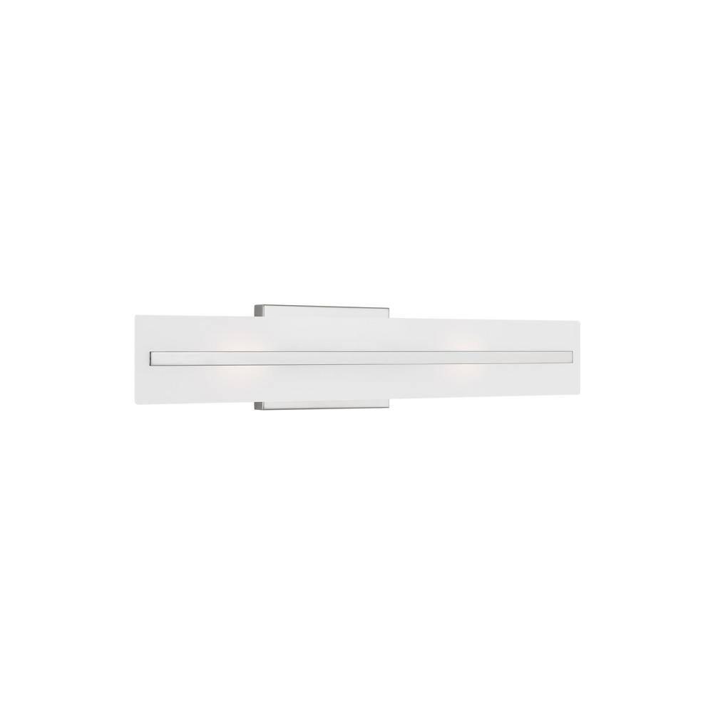 Dex Chrome 2-Light Outdoor Vanity with Satin Etched Glass