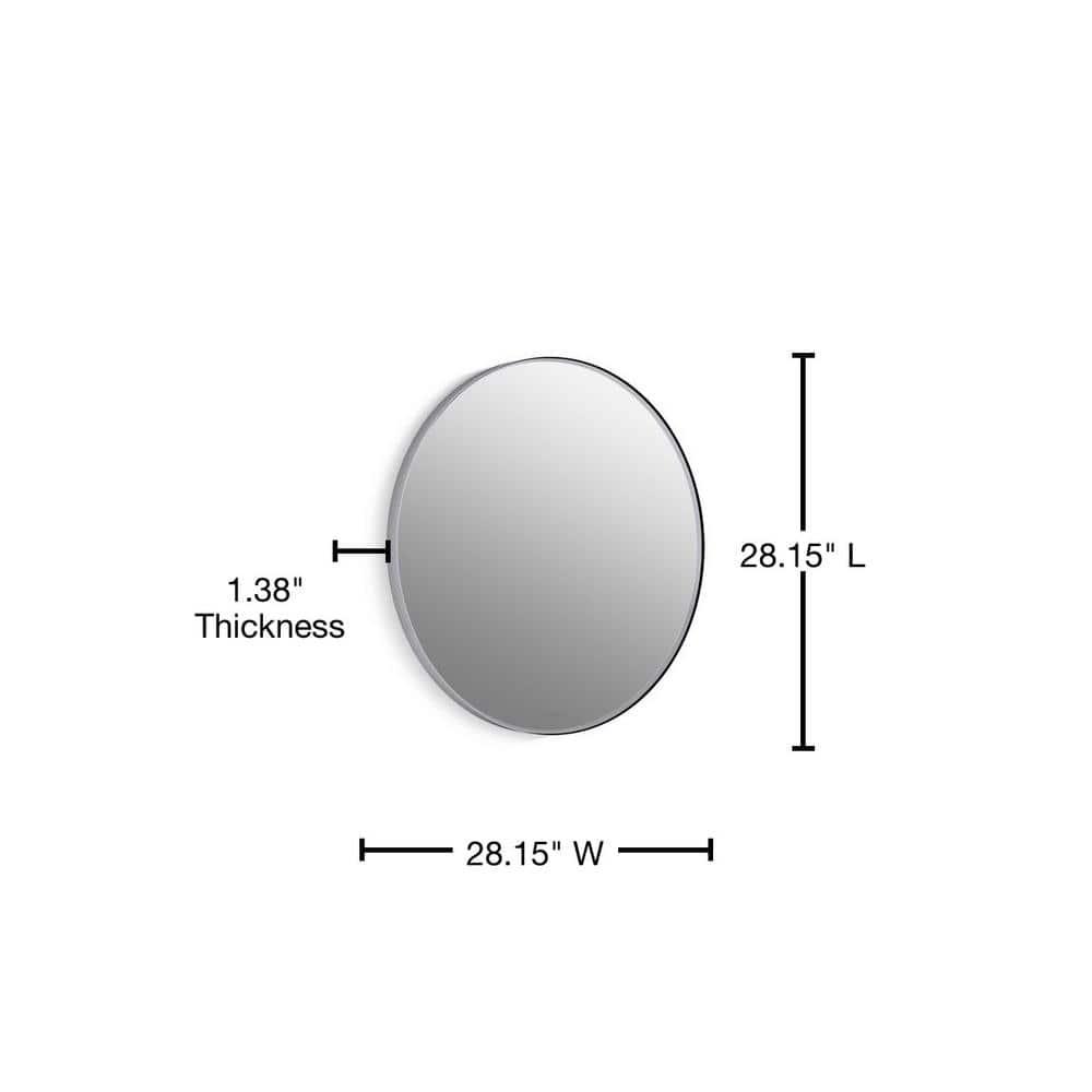 Essential Round Wall Mirror, Bathroom/Vanity Mirror with Frame