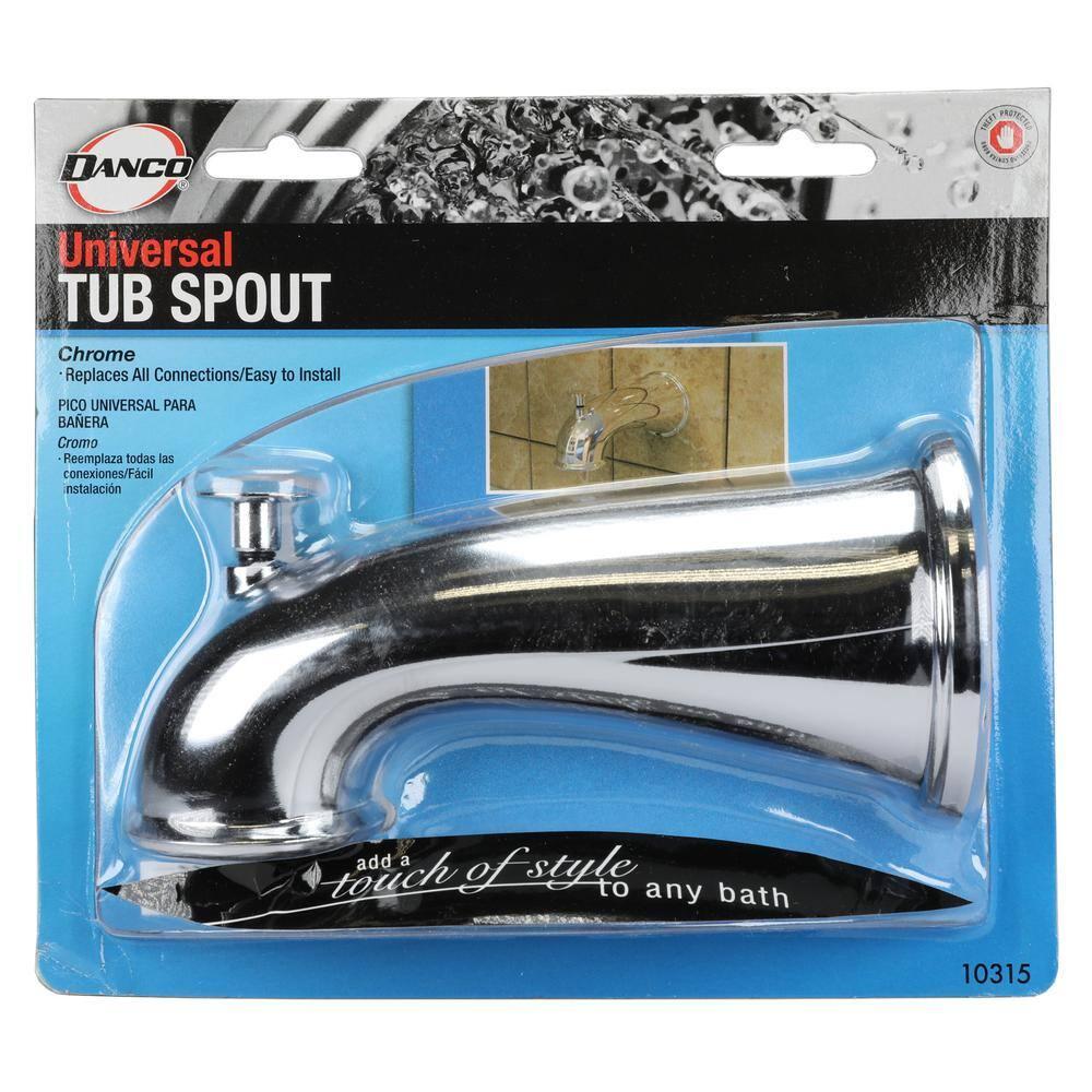 Danco 6 in. Decorative Tub Spout with Pull Up Diverter in Chrome (10315)
