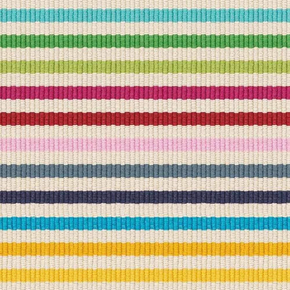 Rainbow Stripe Multi Machine Washable Rug