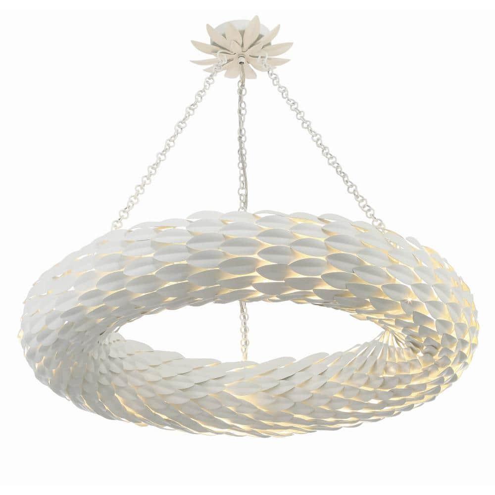 Crystorama Lighting Broche 8 - Light Pendant in  Matte White