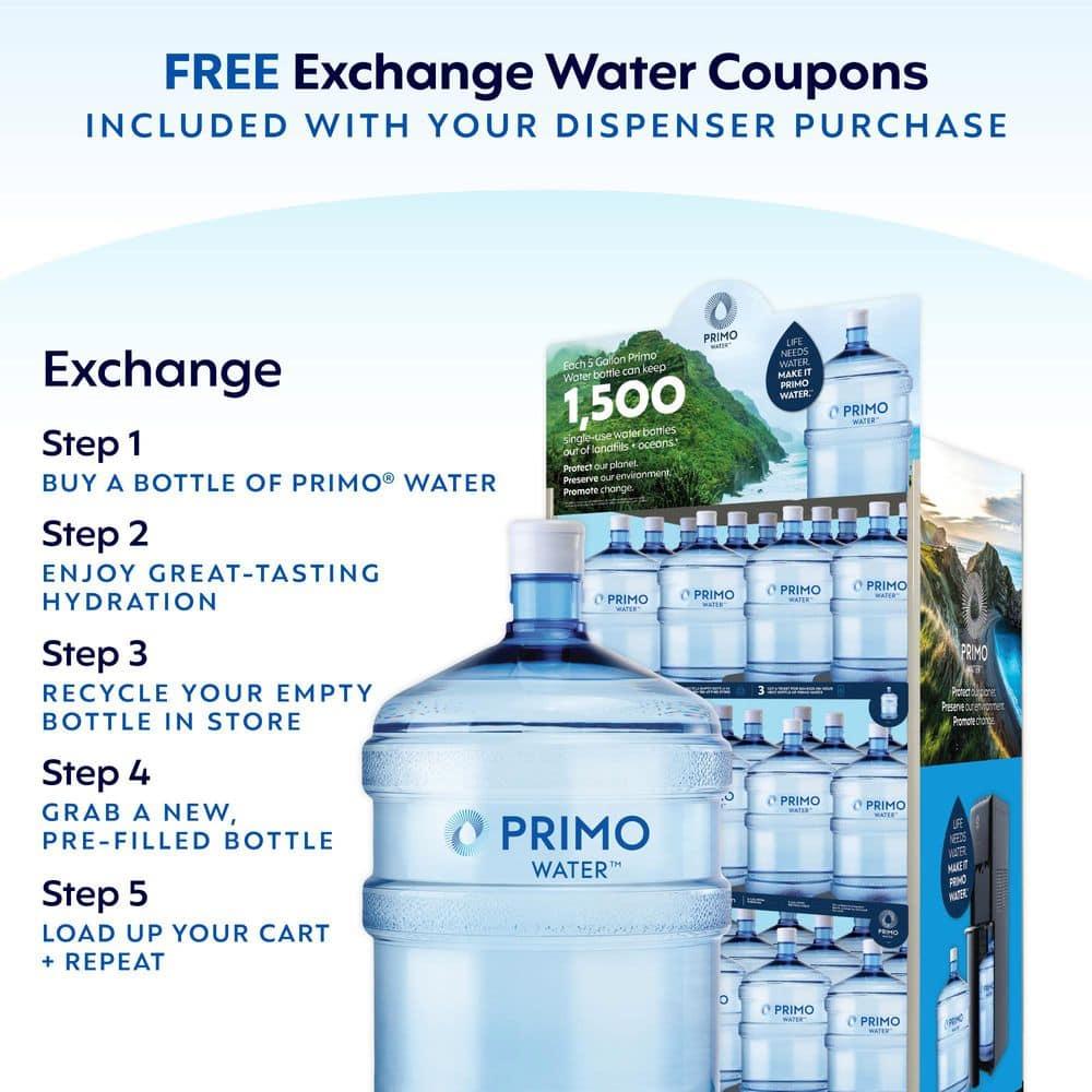 Primo Deluxe Freestanding Water Dispenser - Black: 5 Gallon Hot & Cold Water Cooler, Energy Star Certified, 500W