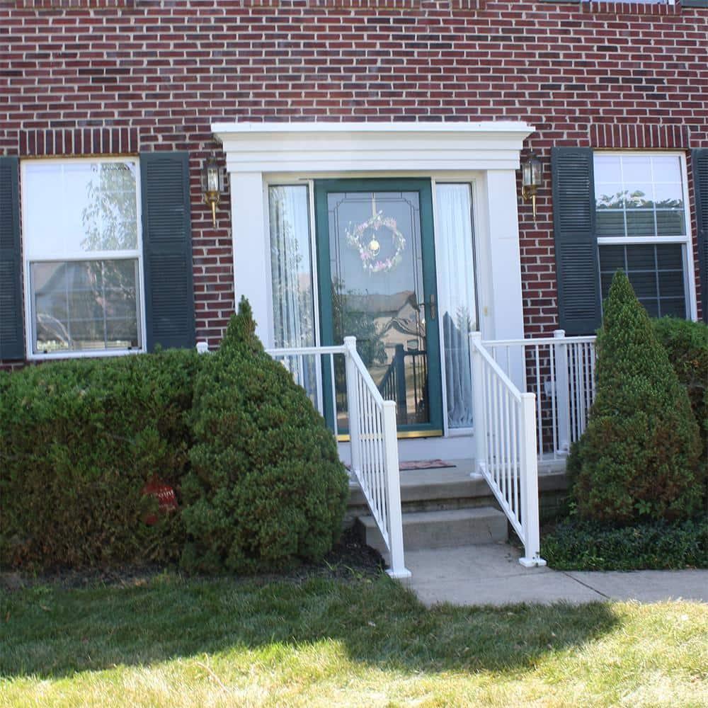 Weatherables Stanford Railing Kit – Aluminum Indoor & Outdoor Railing Kit for Decks, Porches & Balconies, Made with Durable & Low-Maintenance White Textured Powder-Coat Finish (36 in. H x 8 ft. W)