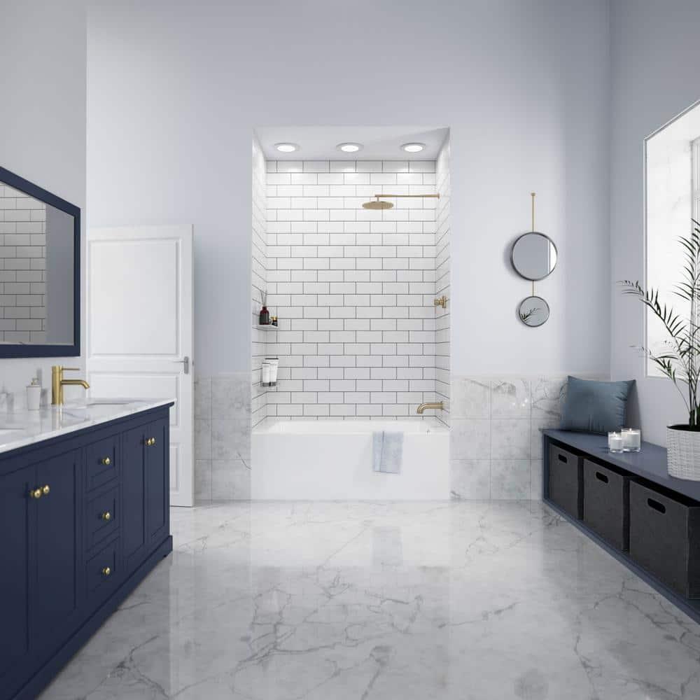 Grayley 60'' x 32'' Alcove Soaking Acrylic Bathtub