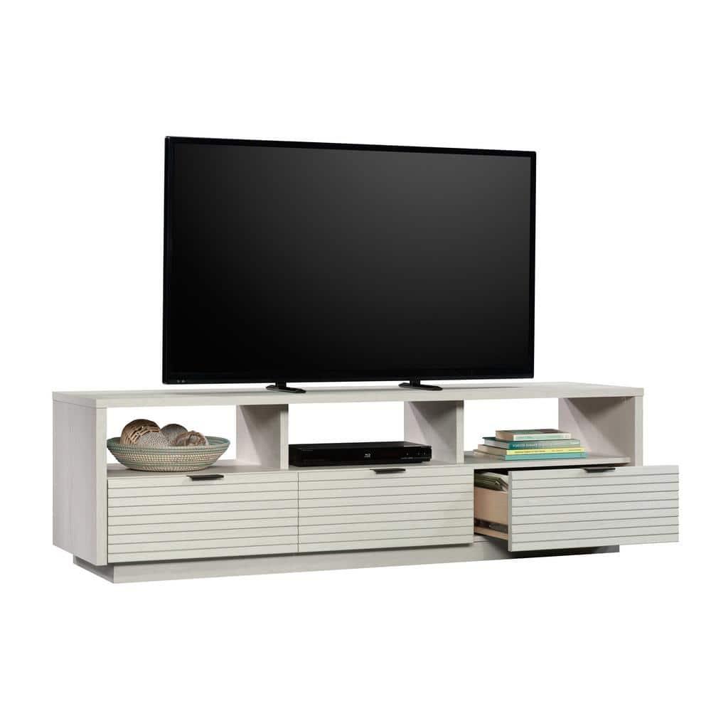 Harvey Park Entertainment Credenza TV Stand for TVs up to 70" Glacier Oak - Sauder: With Storage Drawers & Adjustable Shelves