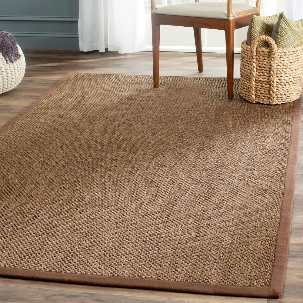 Natural Fiber NF443 Power Loomed Accent Rug - Brown/Brown - 2'x4' - Safavieh.