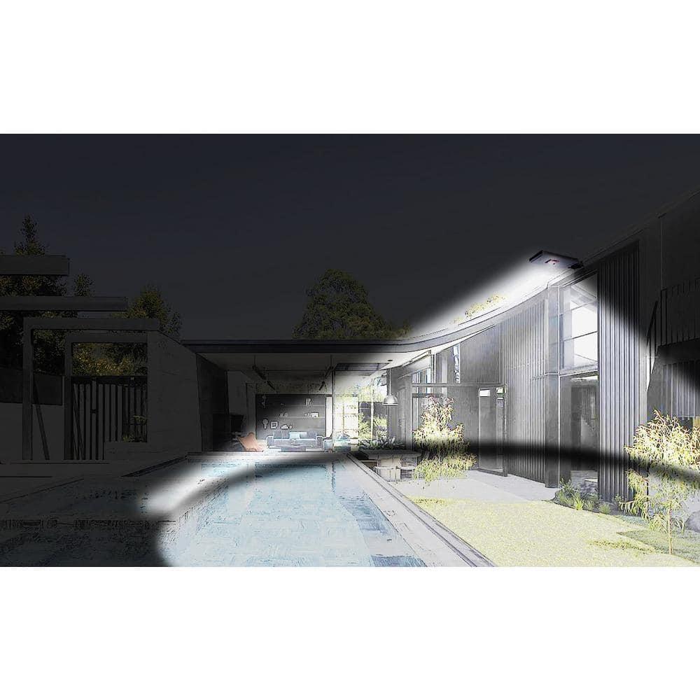 eLEDing Solar Power AI-Smart 1600 Lumens Cree LED Area Parking Light in Black