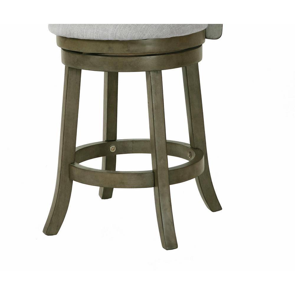 New Classic Furniture,Manchester 24" Solid Wood Counter Stool With Fabric Seat In Ant Gray