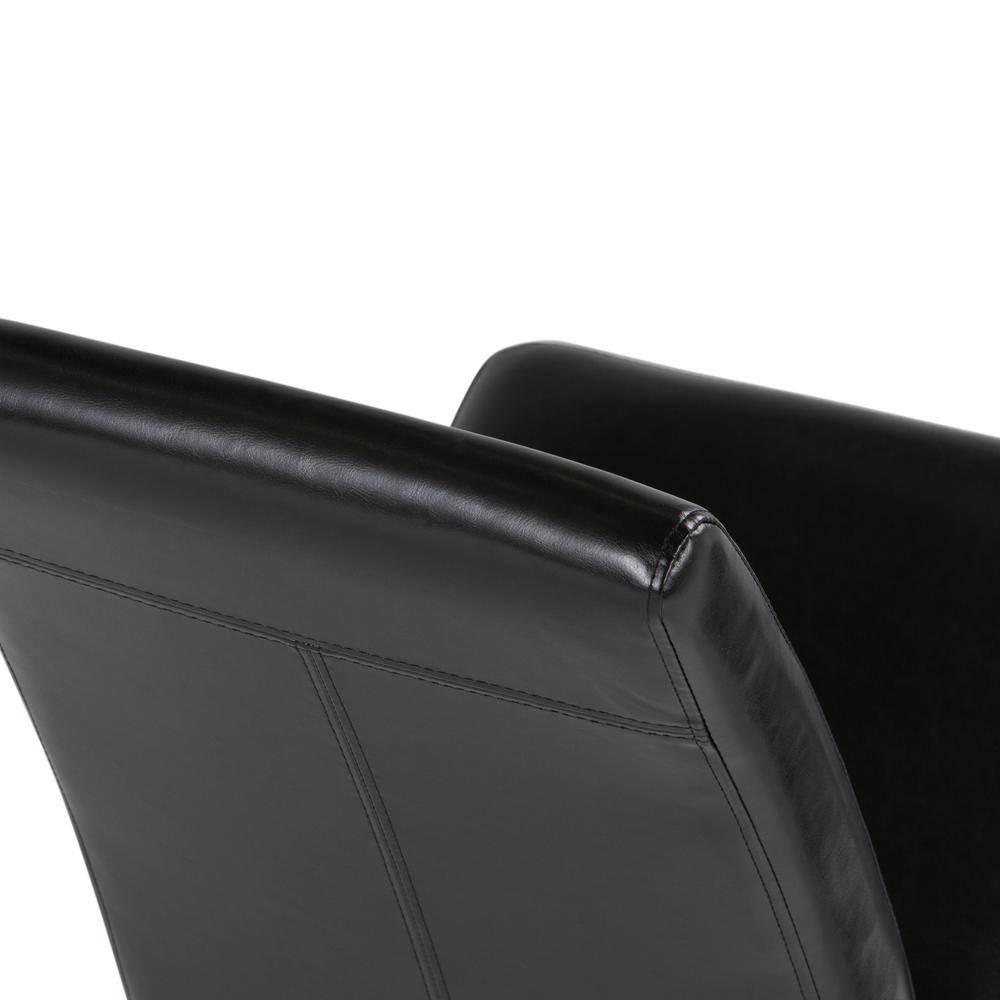 Simpli Home Acadian Parson Dining Chair (Set of 2) in Midnight Black