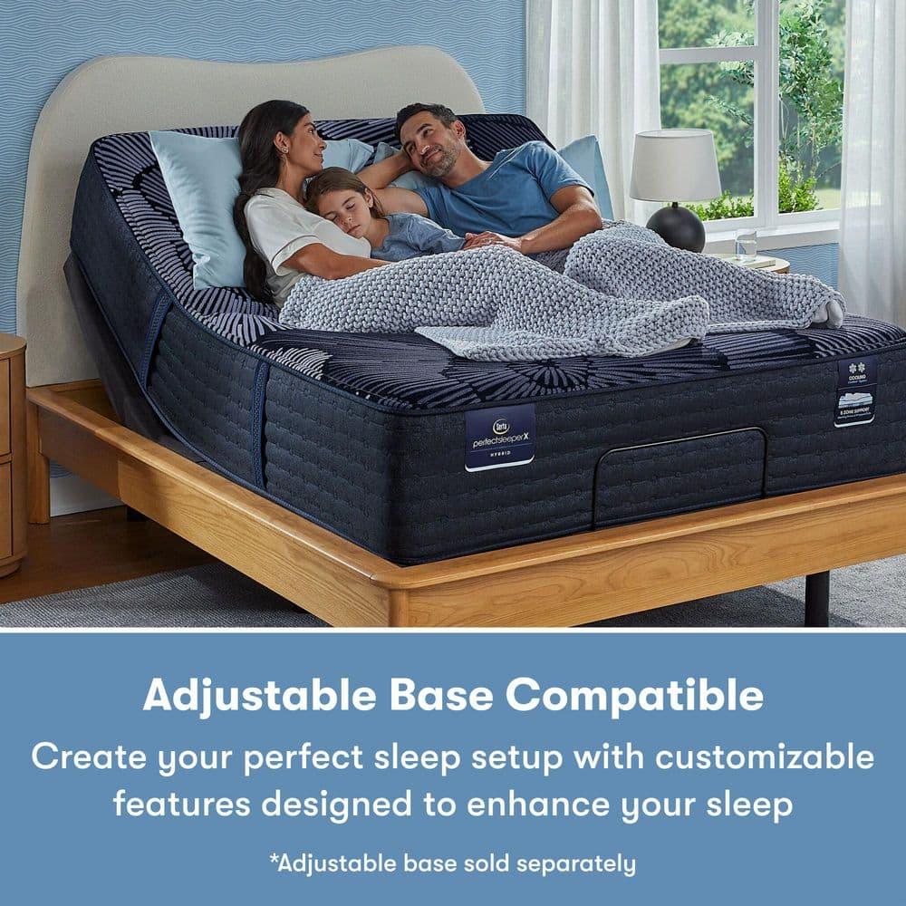 Queen Plush Gel Memory Foam Hybrid Mattress with Adjustable Bed