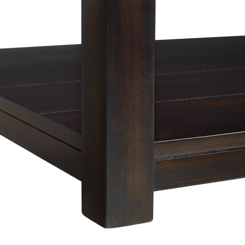 Picket House Furnishings Caleb 3 Piece Marble Top Coffee Table Set in Espresso