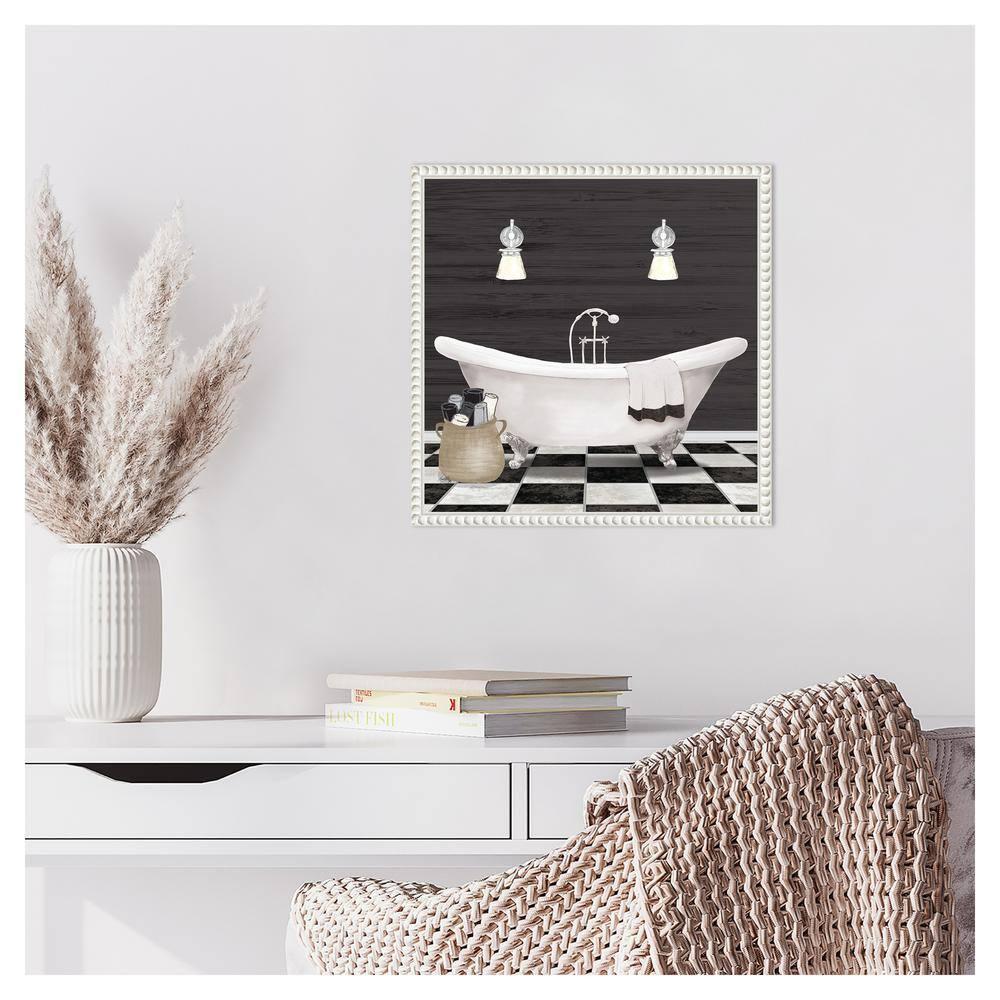 Amanti Art Modern Bathroom I by Elizabeth Medley Canvas Wall Art Print Framed 16 x 16-in.