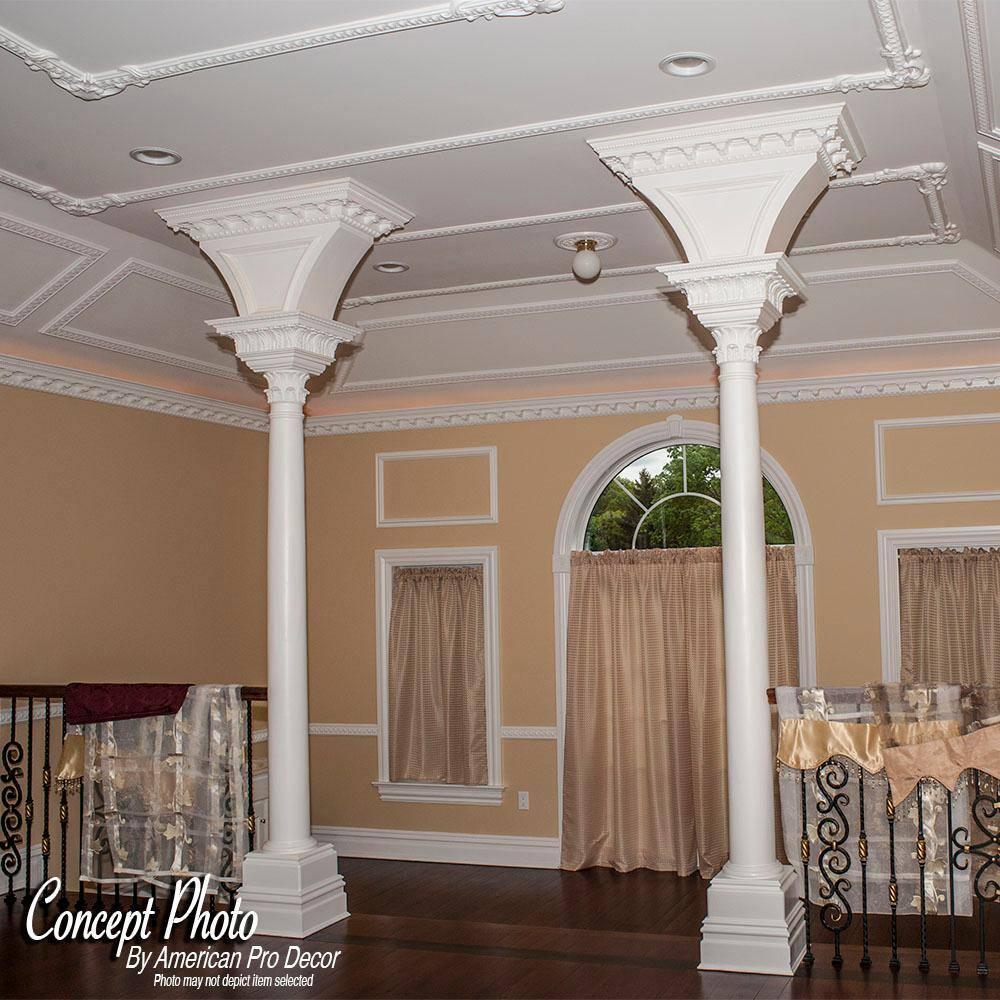Architectural Products by Outwater L.L.C. 1-3/8 in x 7-7/8 in x 6 in Polyurethane Long Acanthus Leaf Frieze Moulding Sample