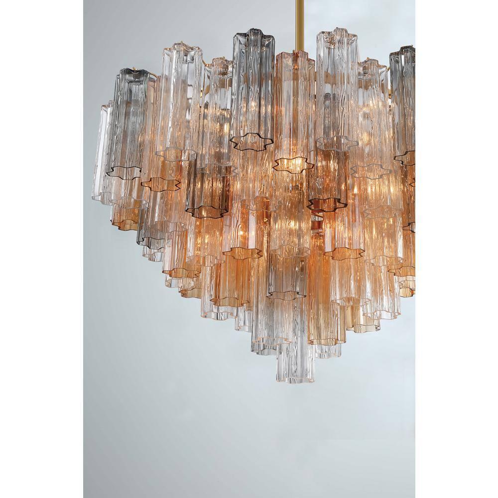 Crystorama Lighting Addis 16 - Light Chandelier in  Aged Brass