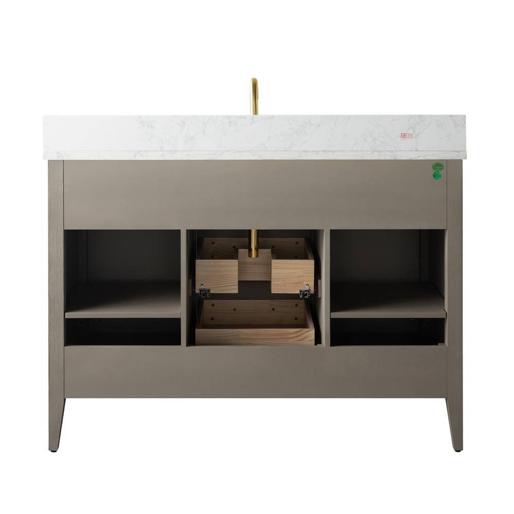 48'' Single Bathroom Vanity with Engineered Marble Top