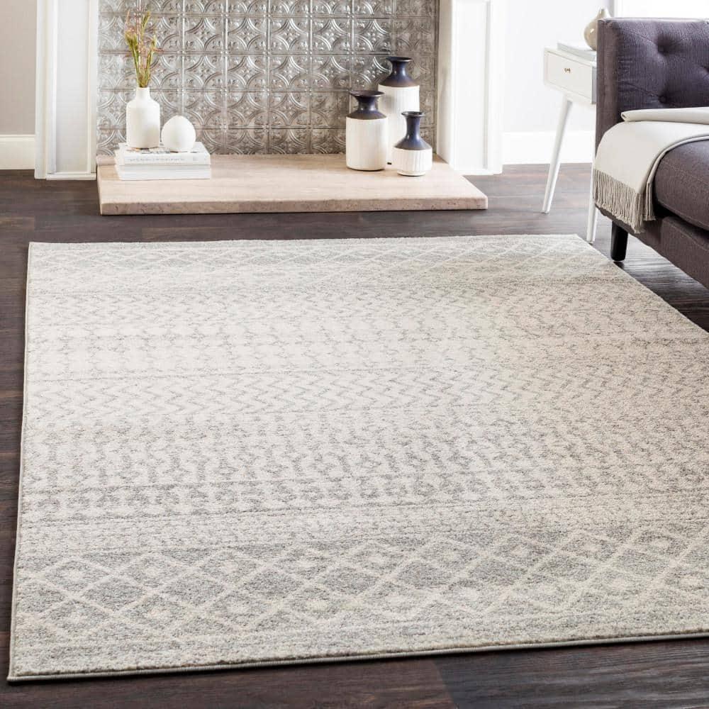 Livabliss 7'10"x10'3" Sweetgum Global Rug Cream: Mid-Century Modern, Fade & Stain-Resistant, Indoor Use