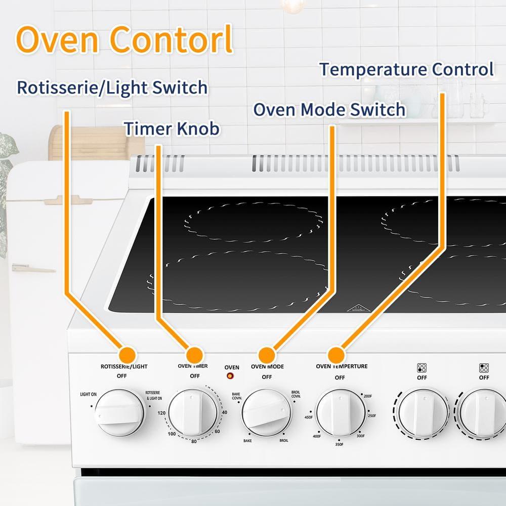Lanbo 24 in 2.9 u ft Electric Range in White