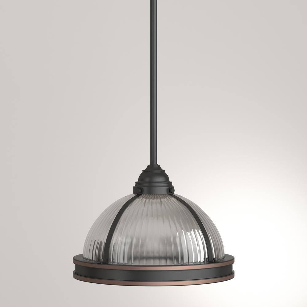 Autumn Bronze Prismatic Glass 2-Light Pendant