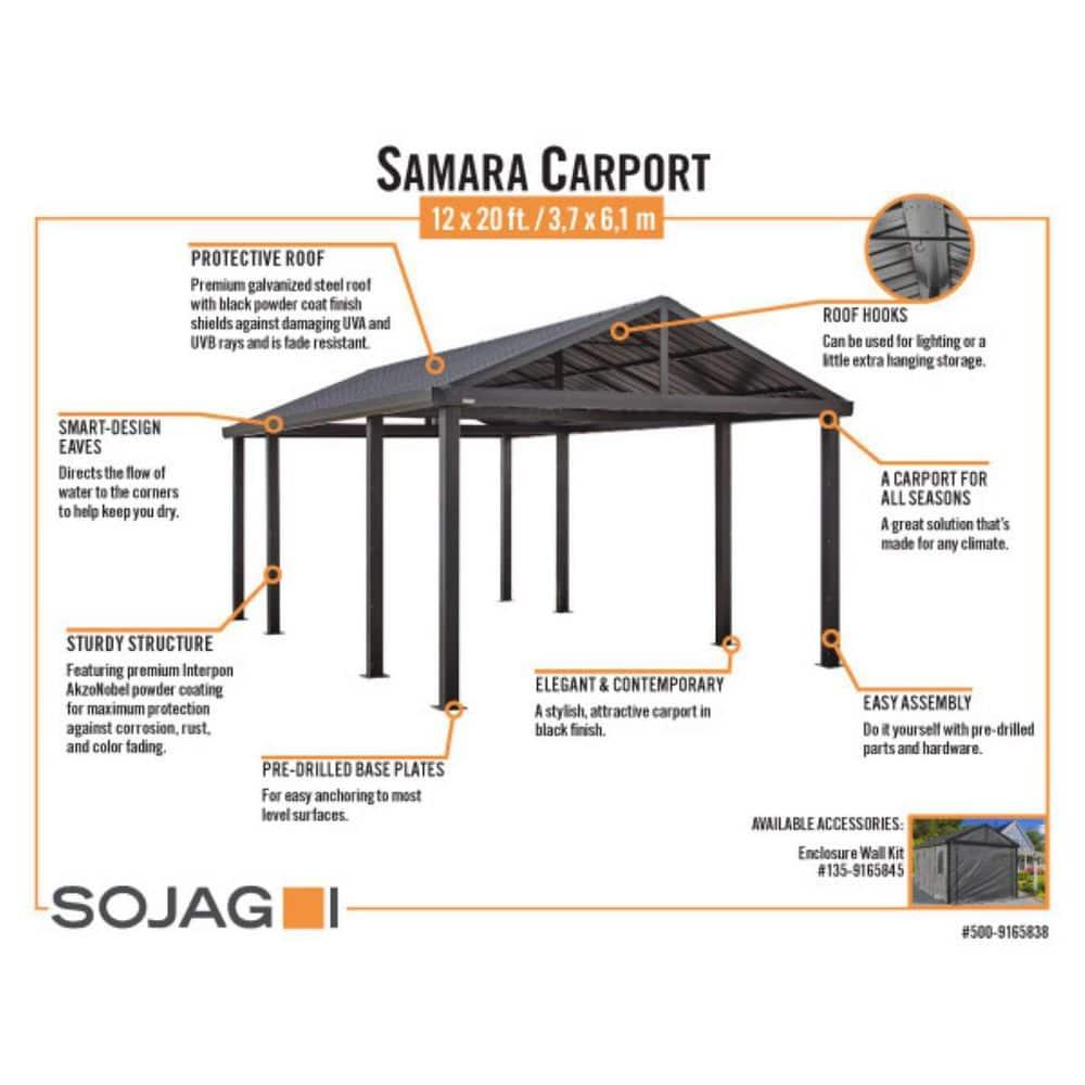 Sojag Samara 12 Ft. x 20 Ft. Canopy