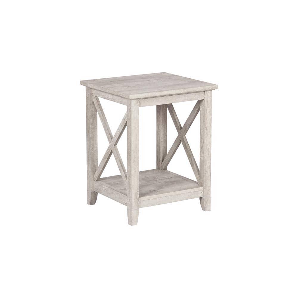 Saint Birch Honduras Washed Gray End Table
