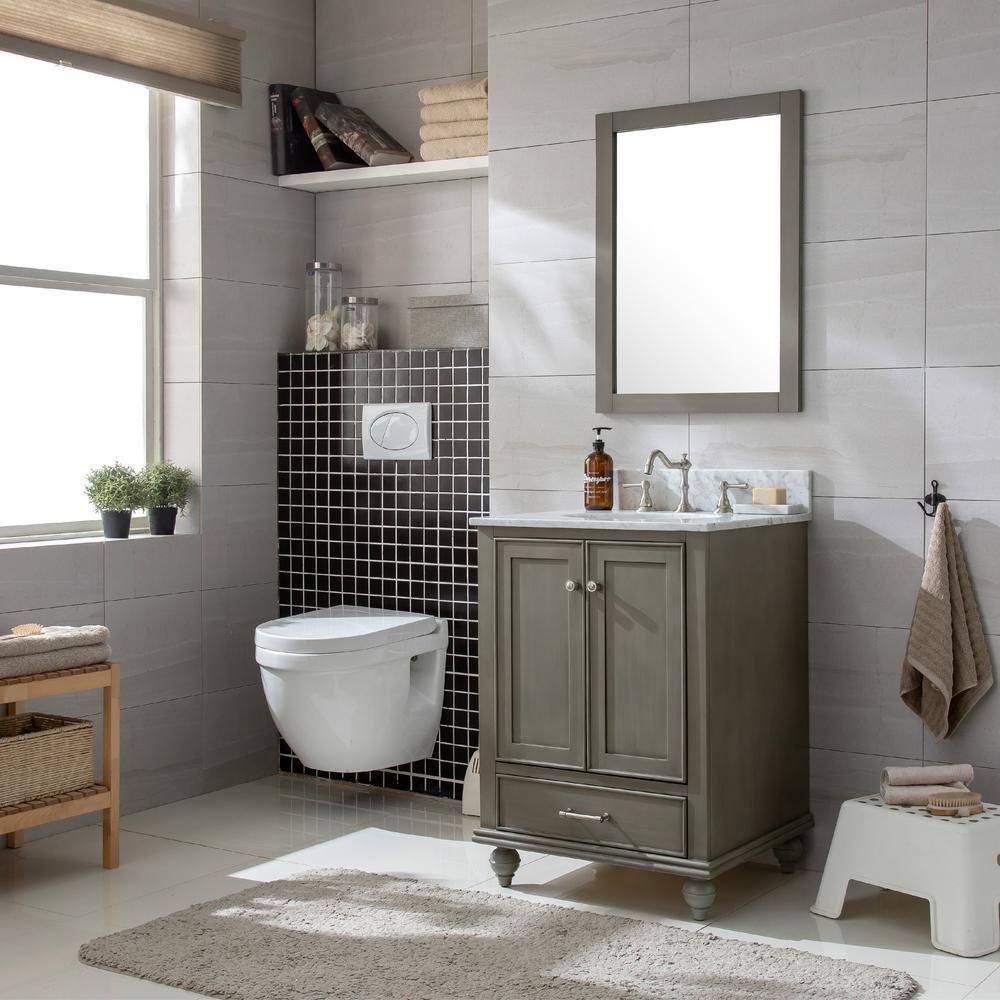 Melissa 24" Single Vanity - Grain White