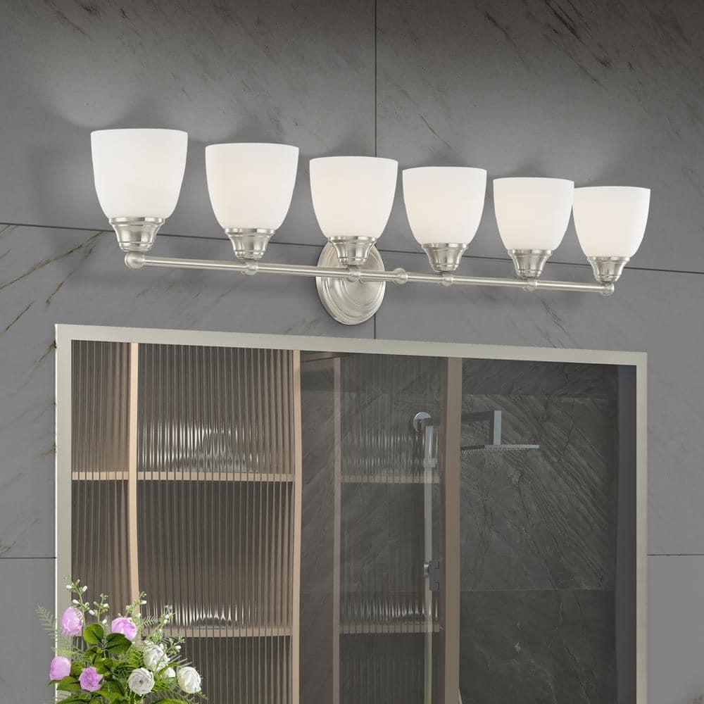 Livex Lighting Somerville 6 - Light Vanity in  Brushed Nickel