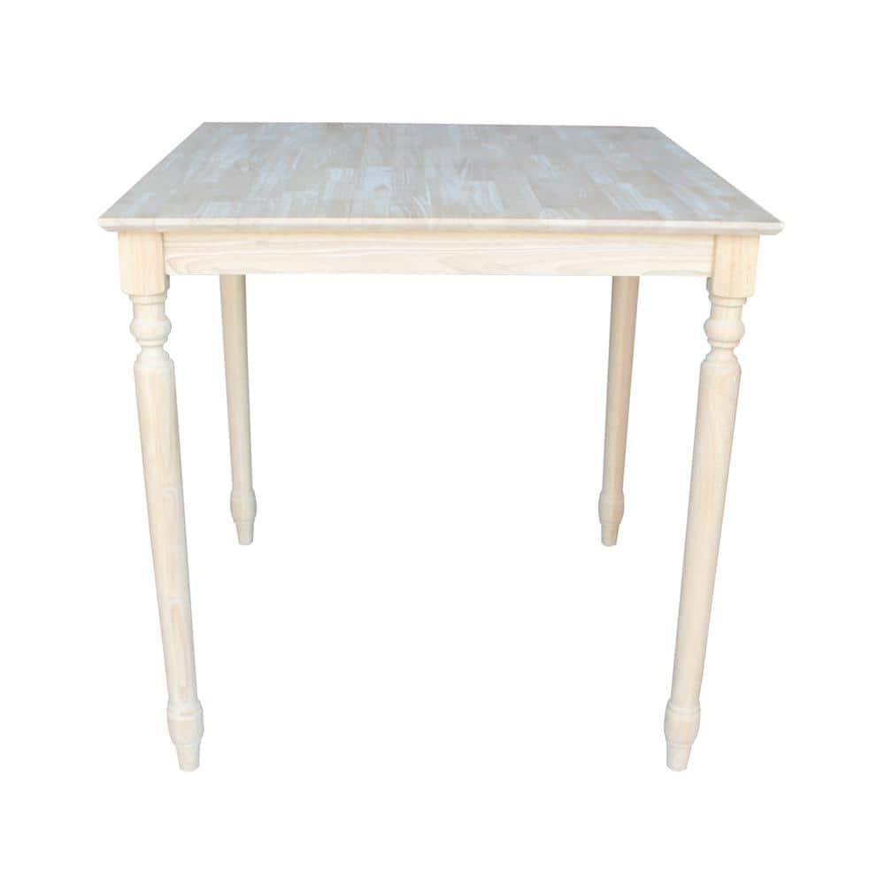 International Concepts Turned Solid Wood Top Dining Table