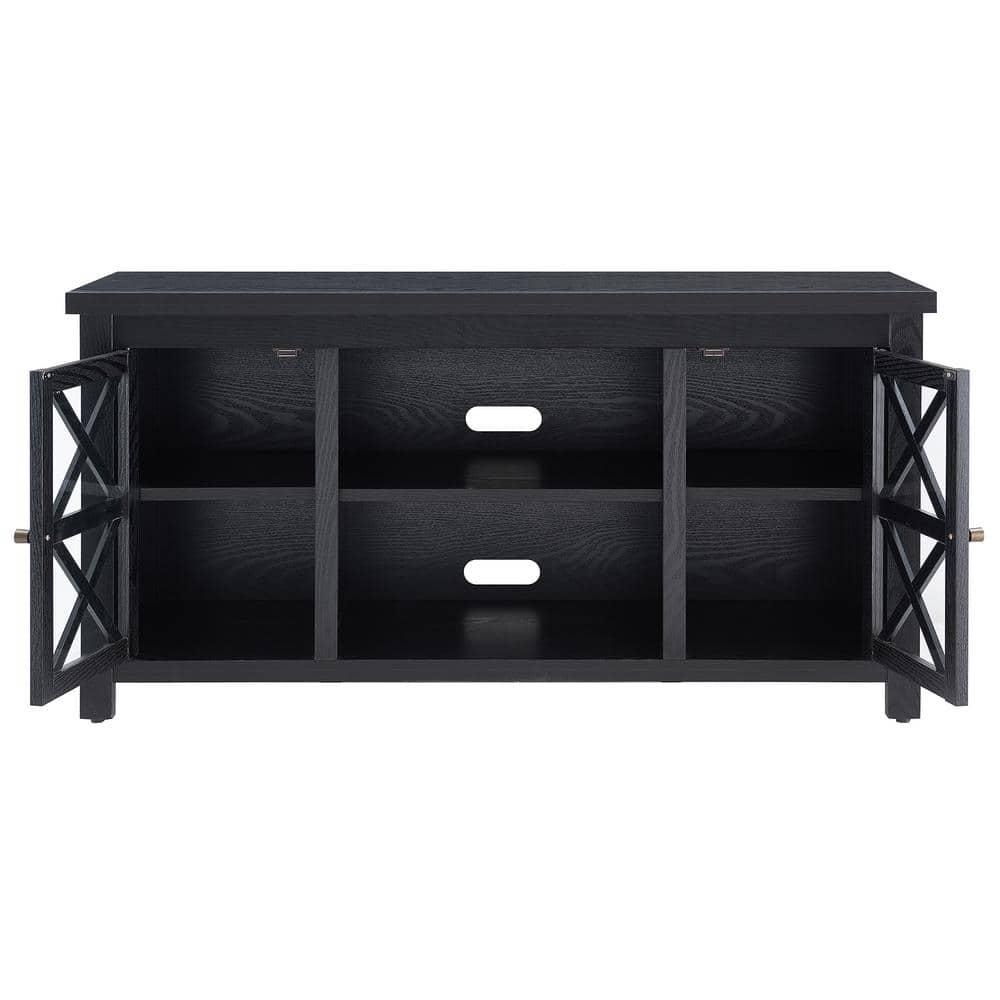 Evelyn&Zoe Colton Rectangular TV Stand for TV's up to 55", Black