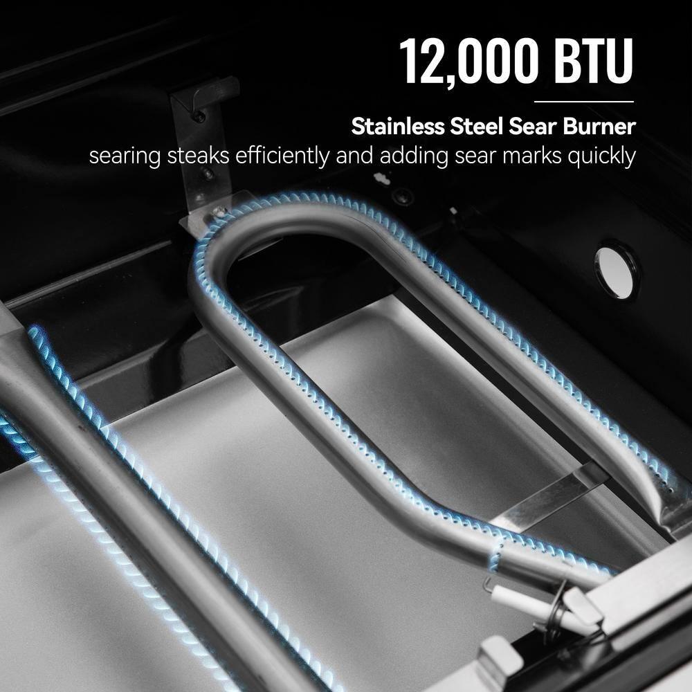 Stainless Steel 6-Burner Propane Gas Grill with Side Burner